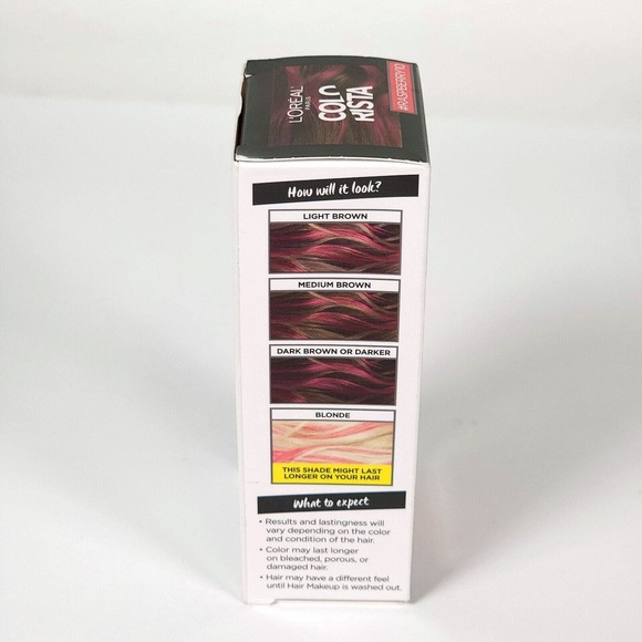 3 Pack L'Oreal Paris Hair Makeup Temporary 1-Day Hair Color Raspberry 10 NEW - Picture 3 of 6